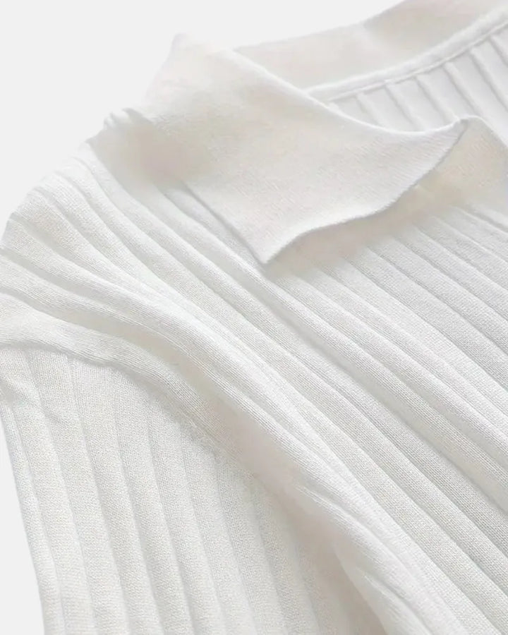 Hampton Ribbed Polo Long Sleeve